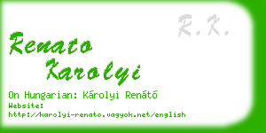 renato karolyi business card
